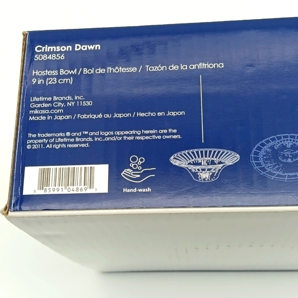 Mikasa Crimson Dawn Hostess Bowl NIB - Picture 2 of 6
